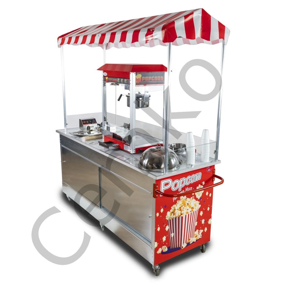 Çubukta Patates Bardakta Mısır ve Popcorn Arabası 65x180 (Model Kastamonu)