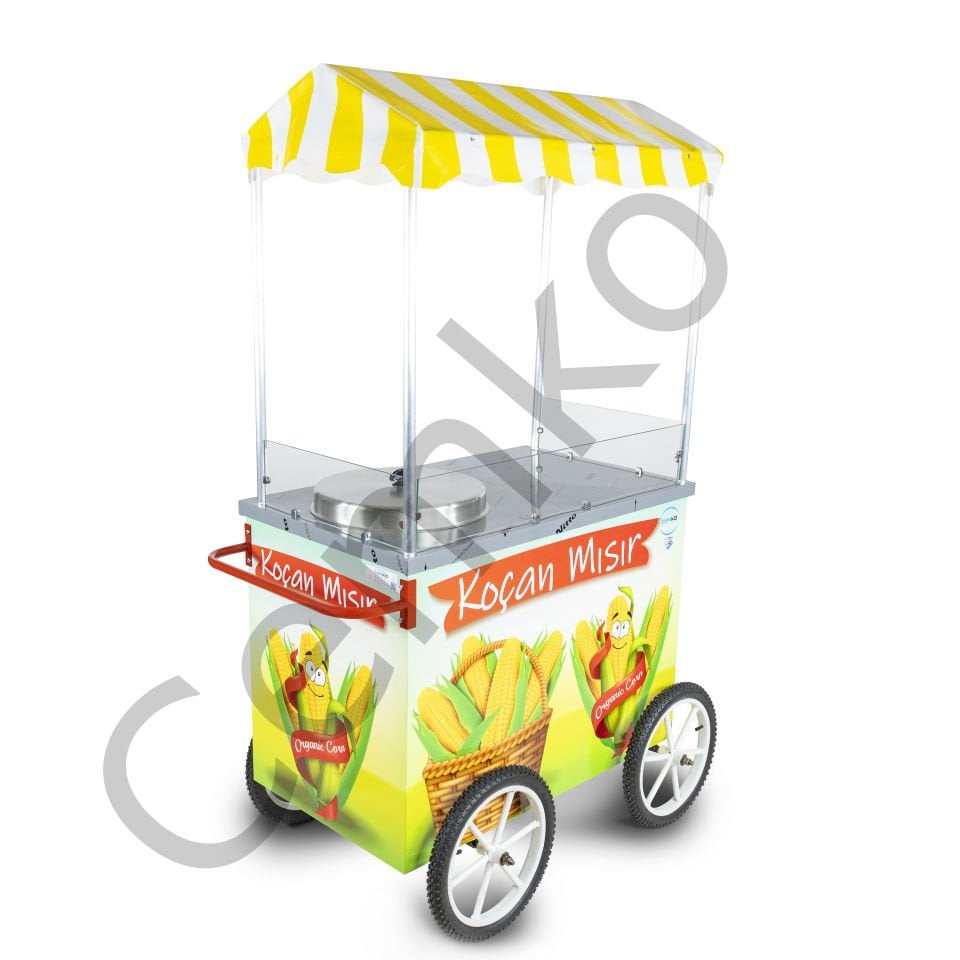 Koçan Mısır Süt Mısır Arabası 50 Lik Kazan Büyük Boy 60x100 Tüplü (Model Tunceli)