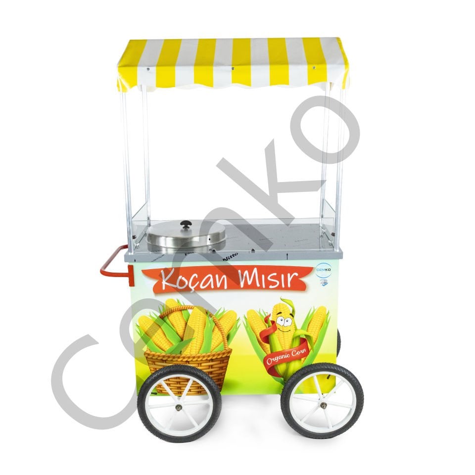 Koçan Mısır Süt Mısır Arabası 50 Lik Kazan Büyük Boy 60x100 Tüplü (Model Tunceli)