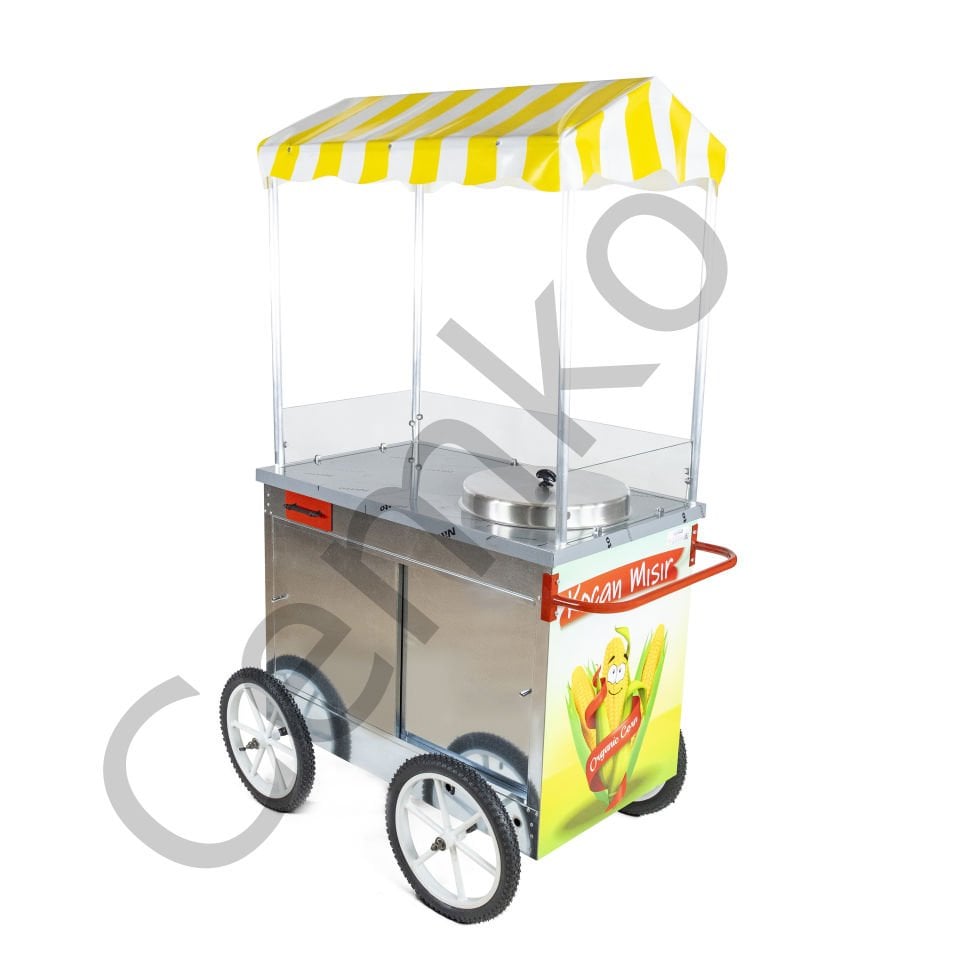 Koçan Mısır Süt Mısır Arabası 50 Lik Kazan Büyük Boy 60x100 Tüplü (Model Tunceli)