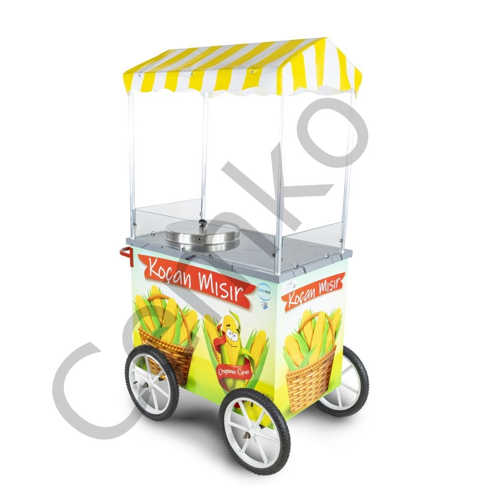 Koçan Mısır Süt Mısır Arabası 50 Lik Kazan Büyük Boy 60x100 Tüplü (Model Tunceli)