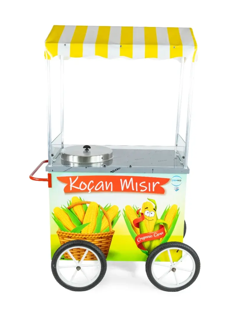 Koçan Mısır Süt Mısır Arabası 50 Lik Kazan Büyük Boy 60x100 Tüplü (Model Tunceli)