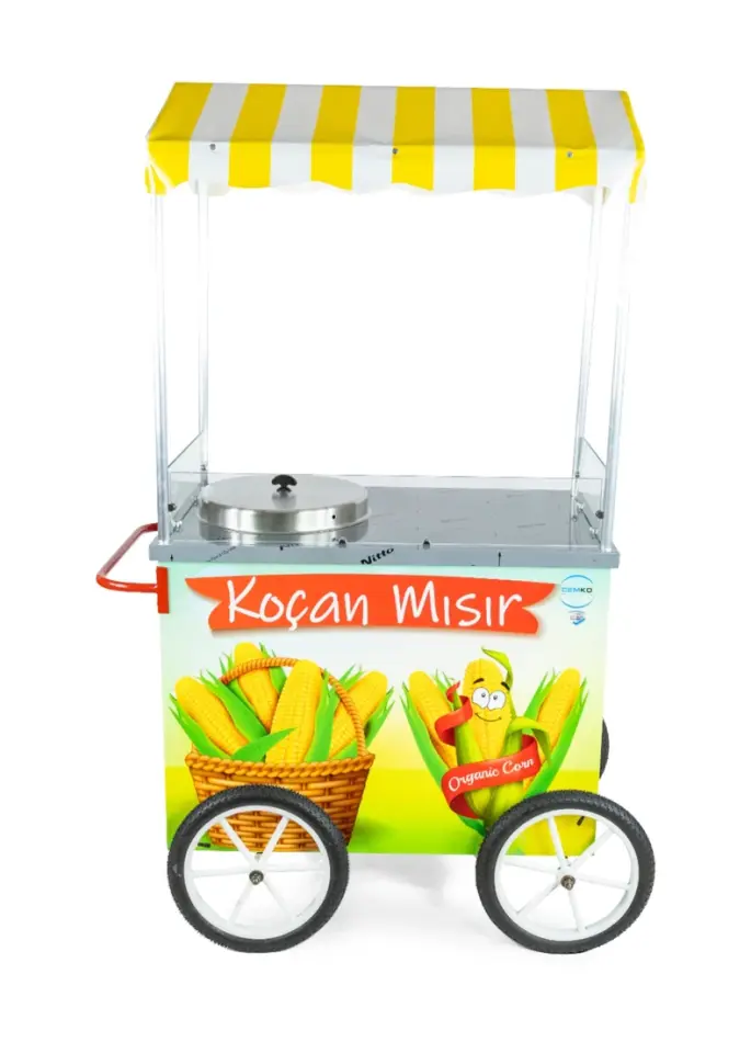 Koçan Mısır Süt Mısır Arabası 50 Lik Kazan Büyük Boy 60x100 Tüplü (Model Tunceli)