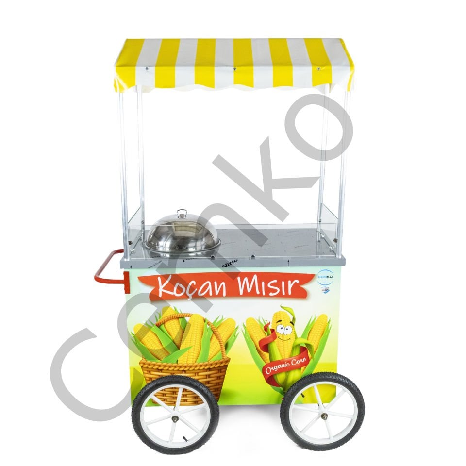 Süt Mısır Koçan Mısır Arabası 60X100 36 Lık Kazan (Model Sakarya)