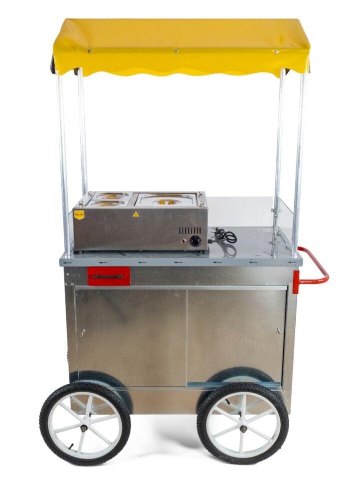 Hot Dog Sosisli Makinesi Arabalı Elektrikli 60x100 (Model Çanakkale)