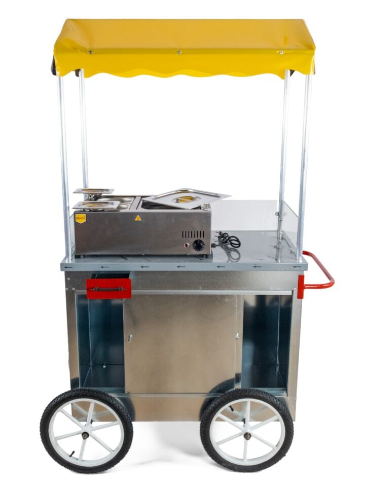 Hot Dog Sosisli Makinesi Arabalı Elektrikli 60x100 (Model Çanakkale)