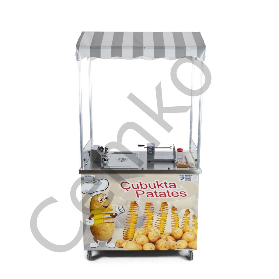 Çubukta Patates Arabası Elektrikli 60x100 (Model Gaziantep)