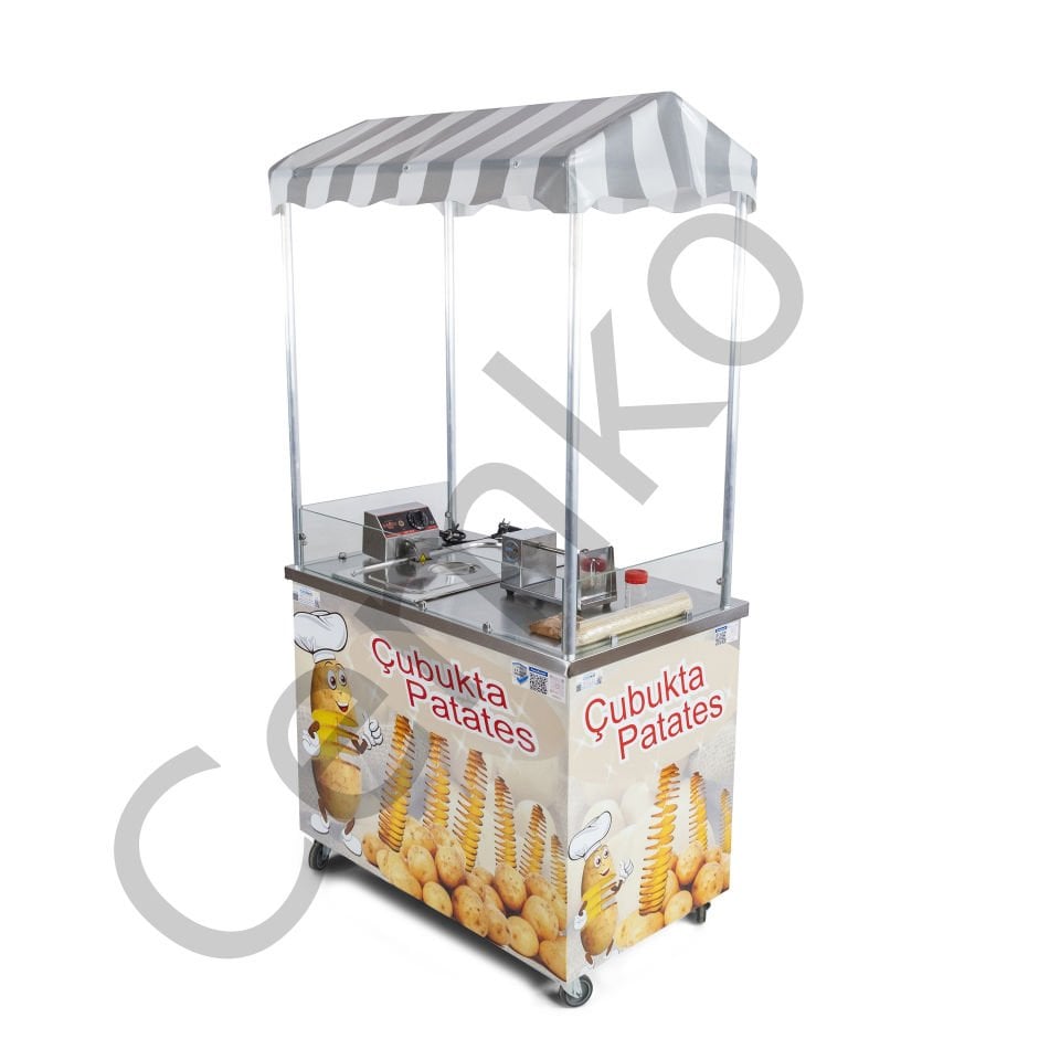 Çubukta Patates Arabası Elektrikli 60x100 (Model Gaziantep)