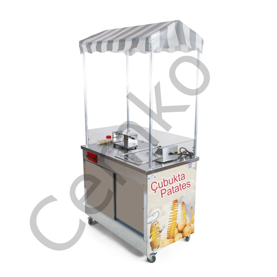 Çubukta Patates Arabası Elektrikli 60x100 (Model Gaziantep)