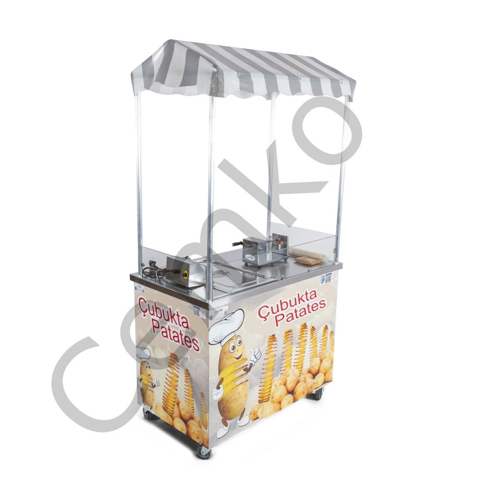 Çubukta Patates Arabası Elektrikli 60x100 (Model Gaziantep)