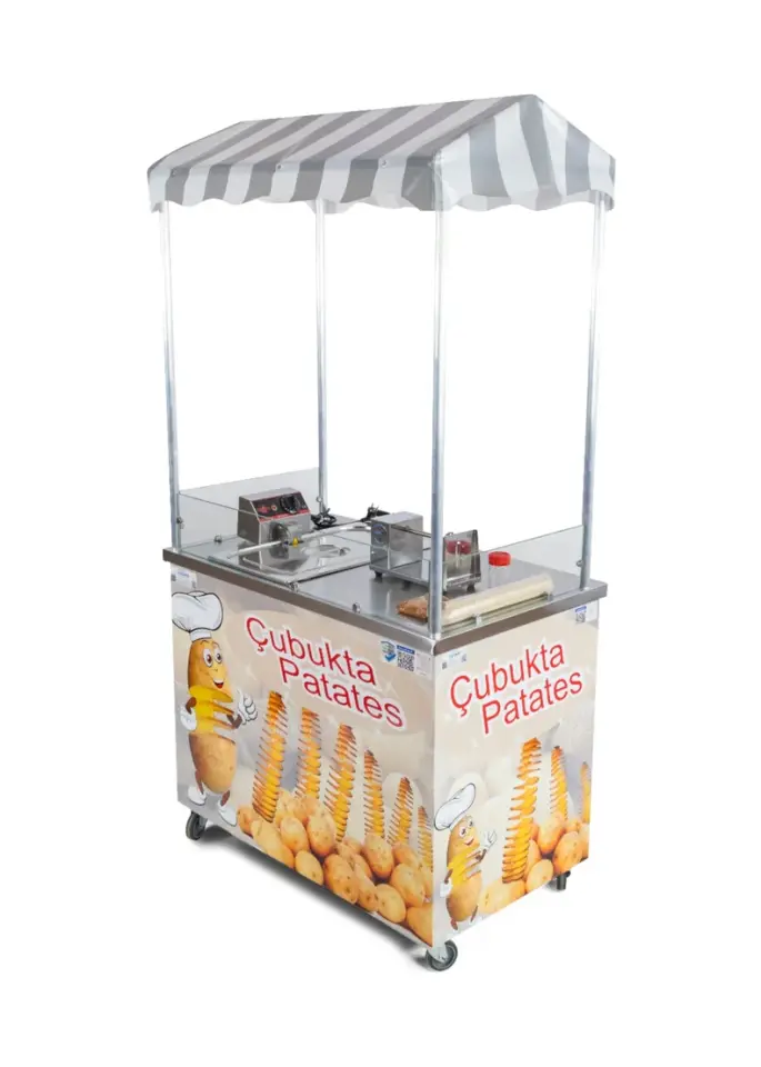 Çubukta Patates Arabası Elektrikli 60x100 (Model Gaziantep)