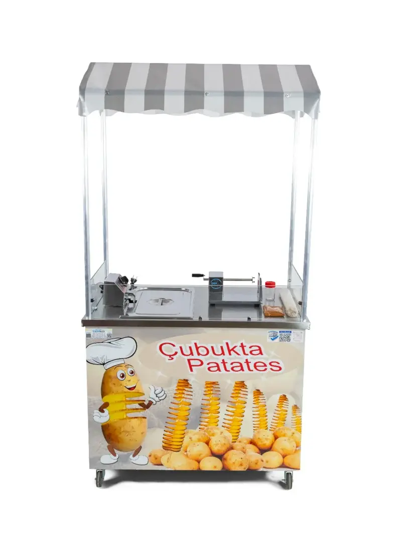 Çubukta Patates Arabası Elektrikli 60x100 (Model Gaziantep)