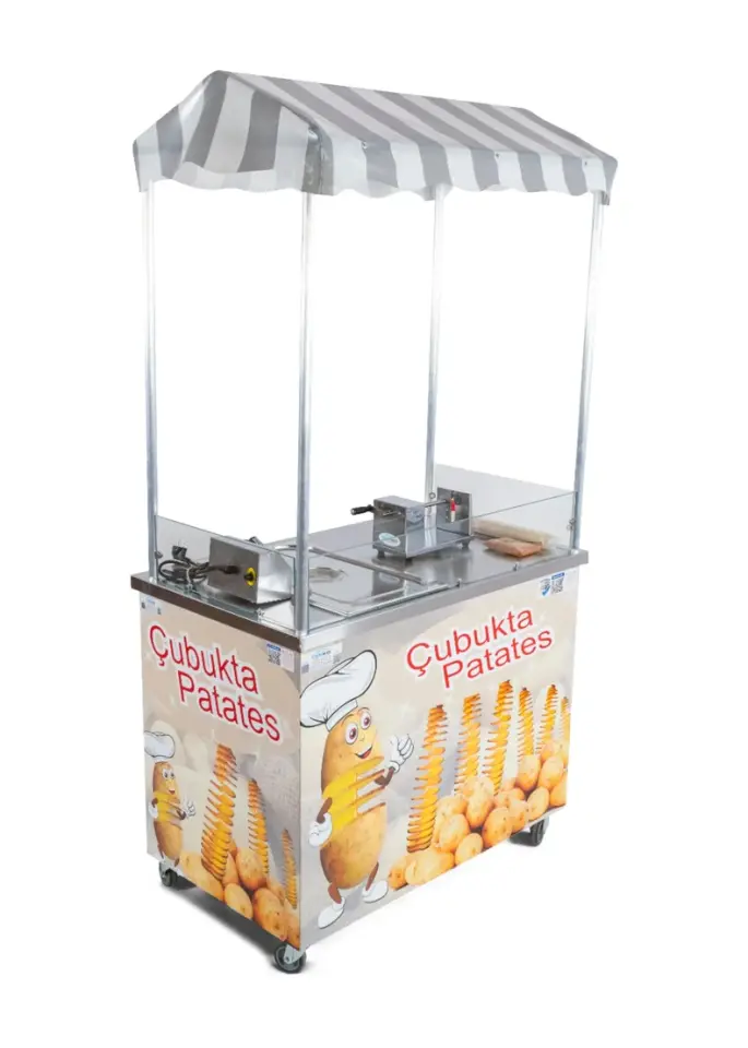 Çubukta Patates Arabası Elektrikli 60x100 (Model Gaziantep)