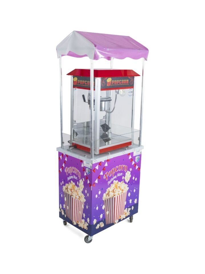 Popcorn Arabası Mısır Patlatma Arabaları 50x70 (Model Giresun)