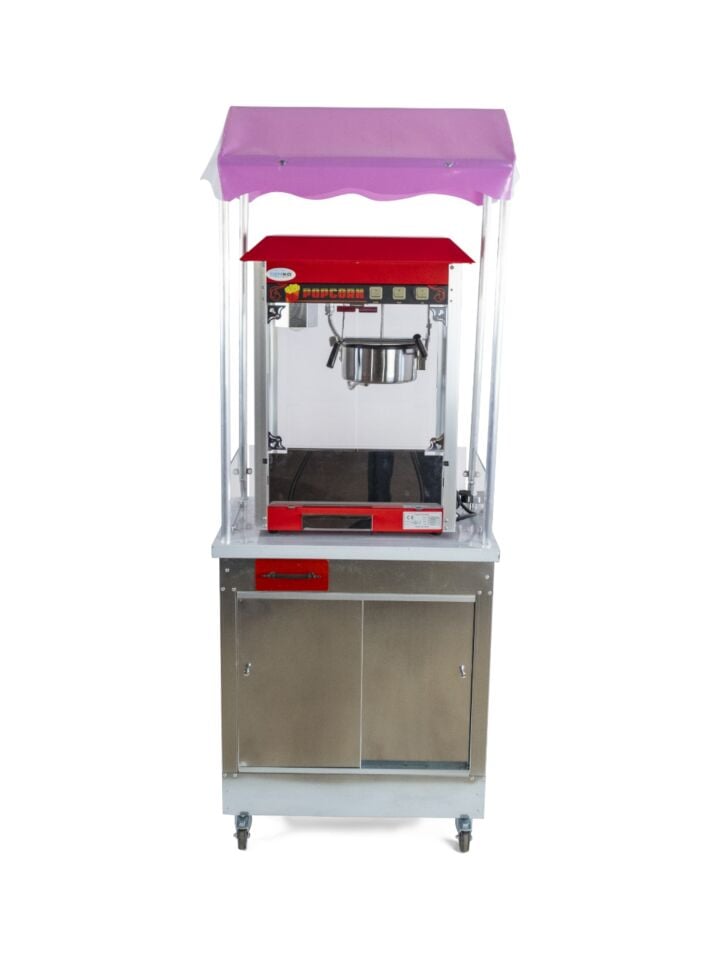 Popcorn Arabası Mısır Patlatma Arabaları 50x70 (Model Giresun)