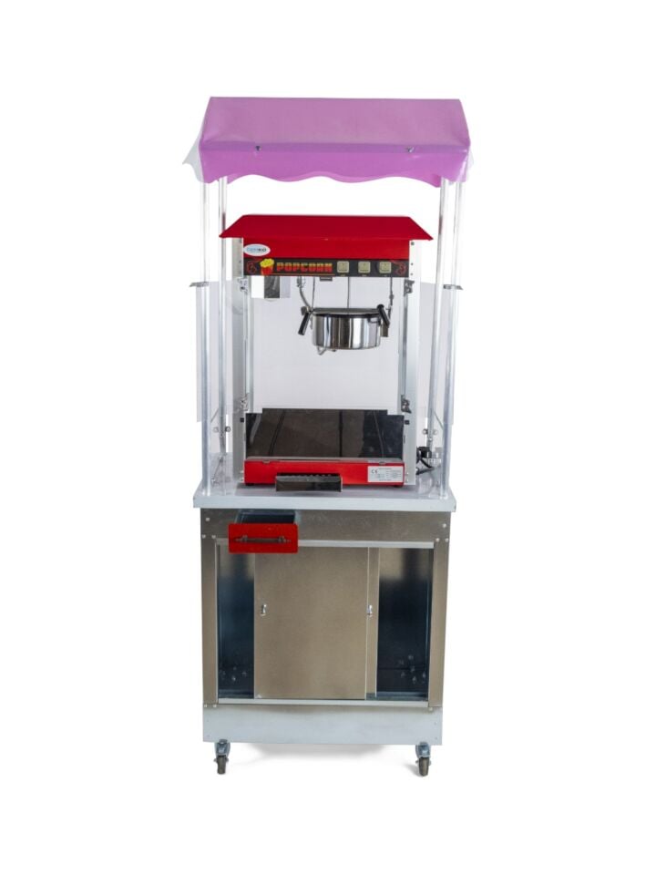 Popcorn Arabası Mısır Patlatma Arabaları 50x70 (Model Giresun)