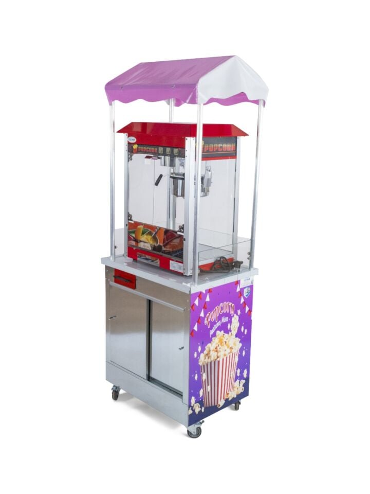 Popcorn Arabası Mısır Patlatma Arabaları 50x70 (Model Giresun)