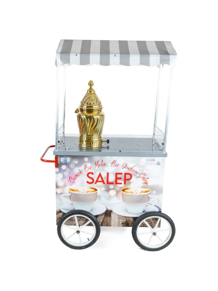 Sahlep Arabası Seyyar Tekerlekli Tüplü 60x100 (Model Rize)