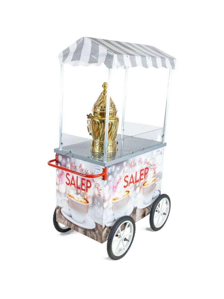 Sahlep Arabası Seyyar Tekerlekli Tüplü 60x100 (Model Rize)