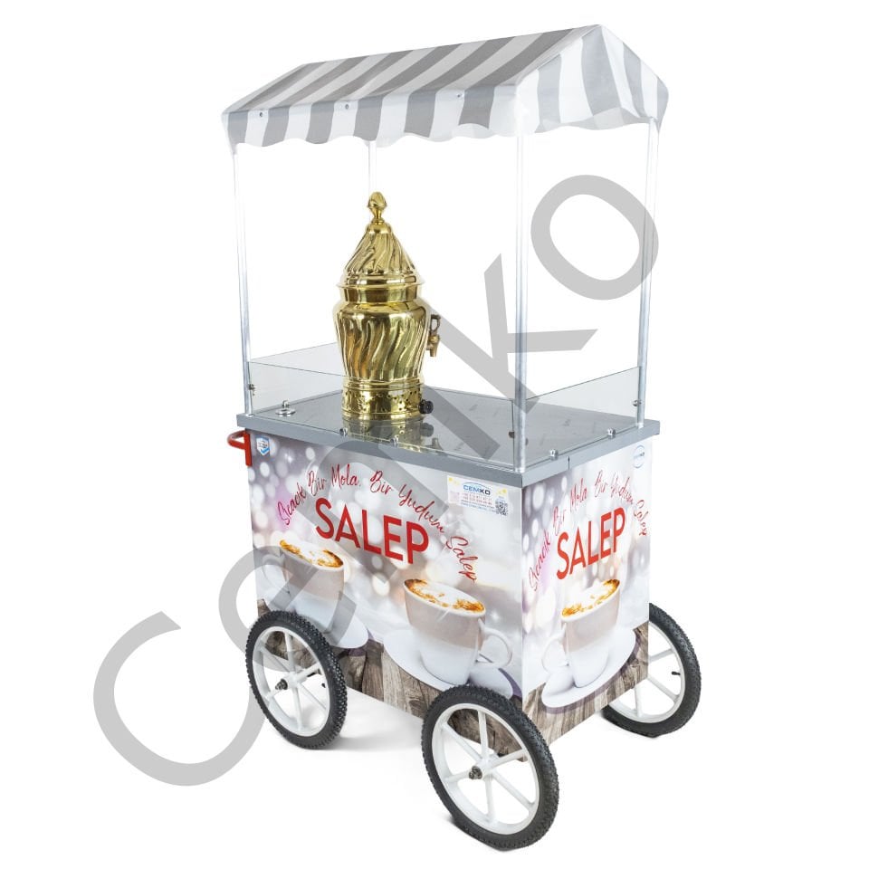 Sahlep Arabası Seyyar Tekerlekli Tüplü 60x100 (Model Rize)