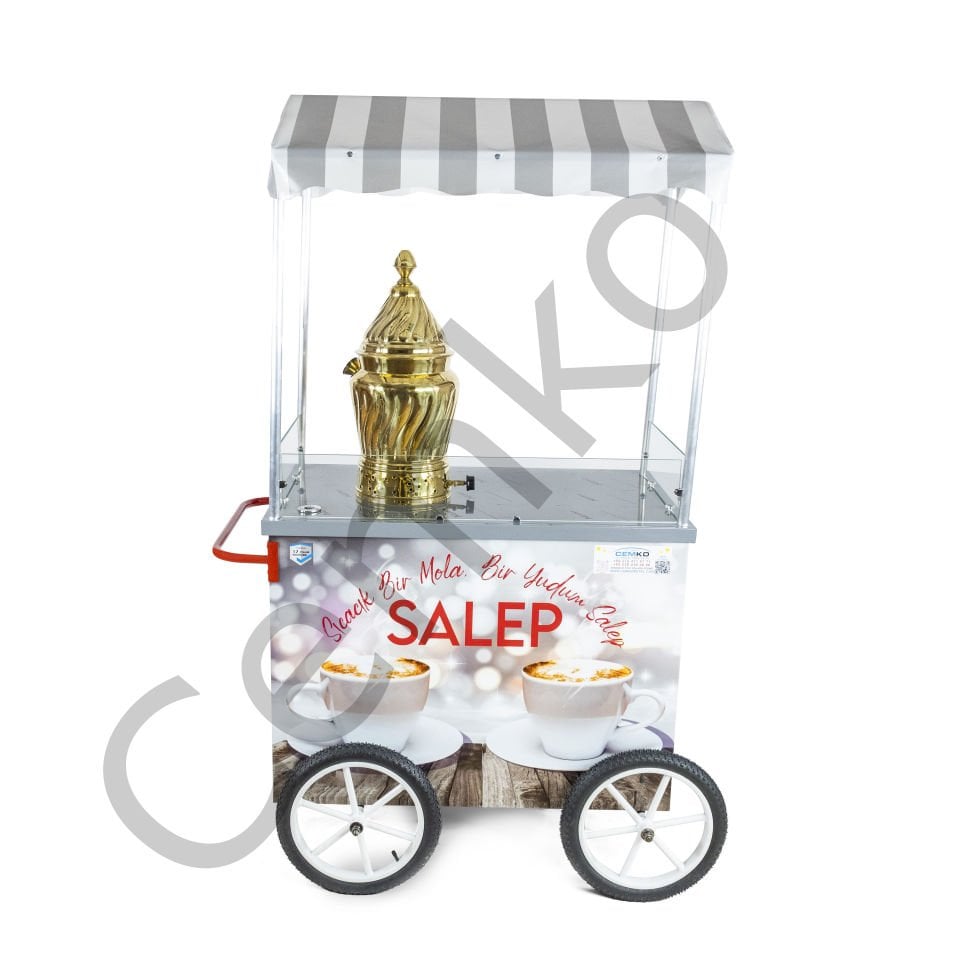 Sahlep Arabası Seyyar Tekerlekli Tüplü 60x100 (Model Rize)