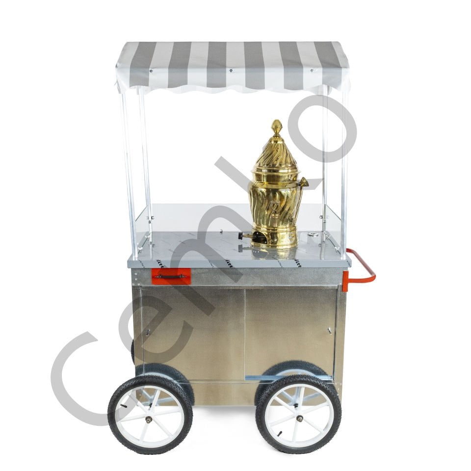 Sahlep Arabası Seyyar Tekerlekli Tüplü 60x100 (Model Rize)