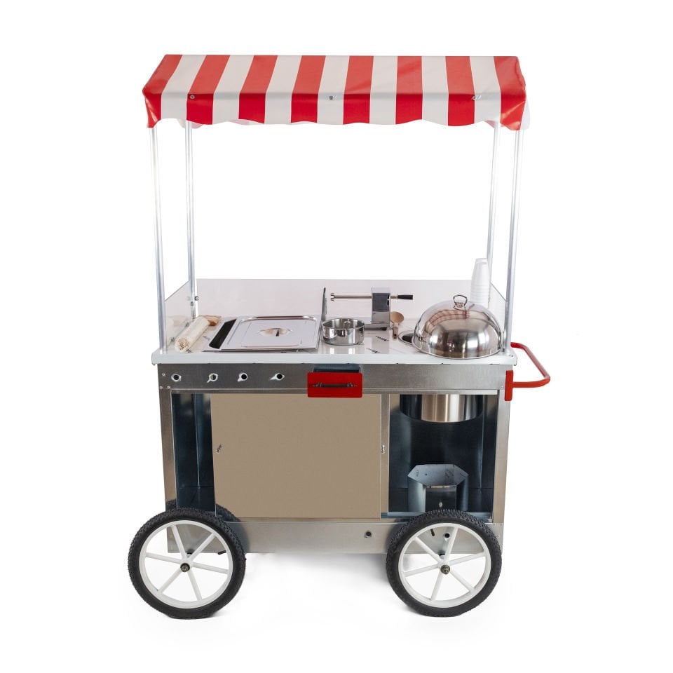 Çubukta Patates ve Bardakta Mısır Arabası 60x120 Tüplü Tekerlekli (Model Edirne)