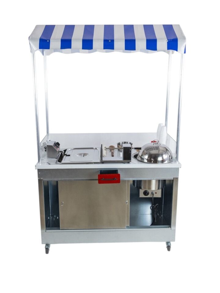 Bardakta Mısır Çubukta Patates Arabası Elektrikli 60x120 (Model Eskişehir)