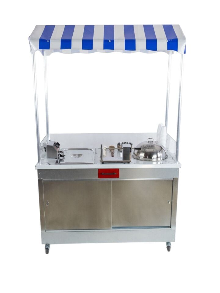 Bardakta Mısır Çubukta Patates Arabası Elektrikli 60x120 (Model Eskişehir)