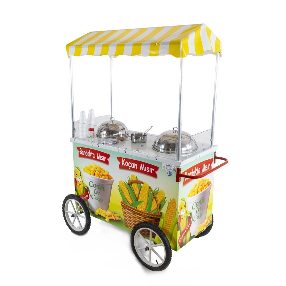 Bardakta Mısır ve Koçan Mısır Arabası İkisi Bir Arada 60x120 (Model Balıkesir)