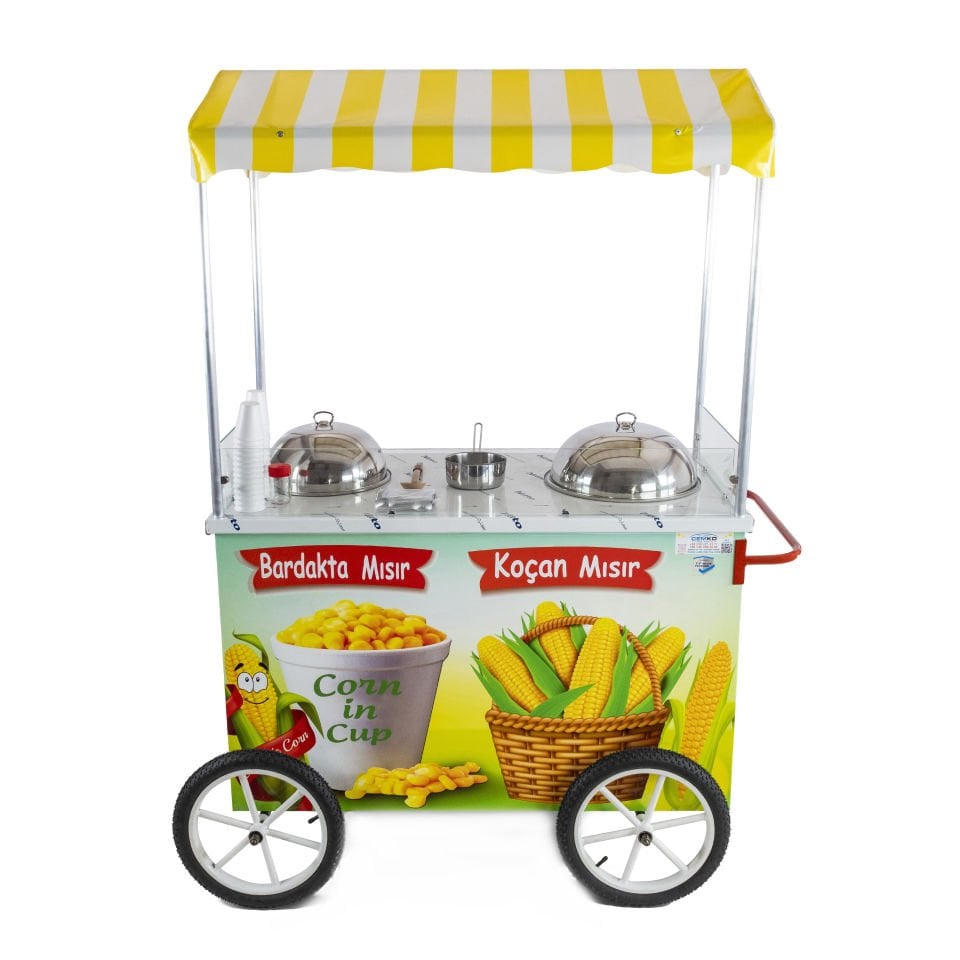 Bardakta Mısır ve Koçan Mısır Arabası İkisi Bir Arada 60x120 (Model Balıkesir)