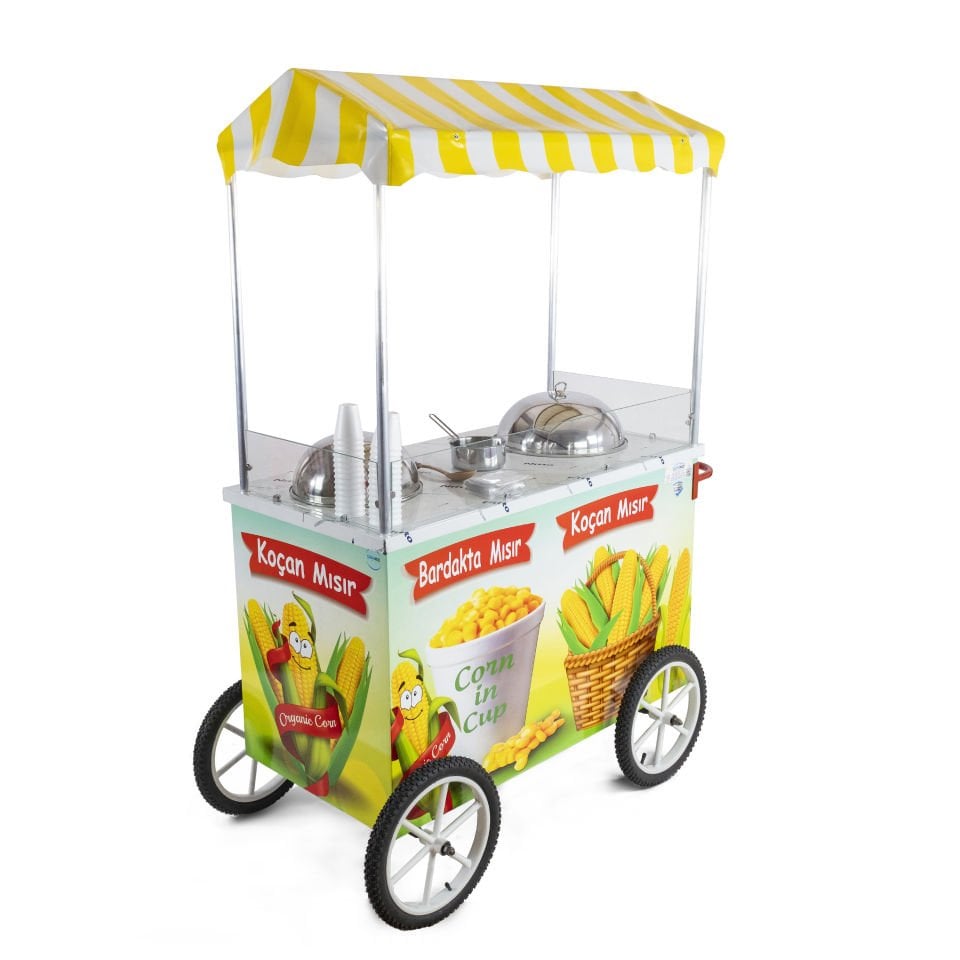 Bardakta Mısır ve Koçan Mısır Arabası İkisi Bir Arada 60x120 (Model Balıkesir)