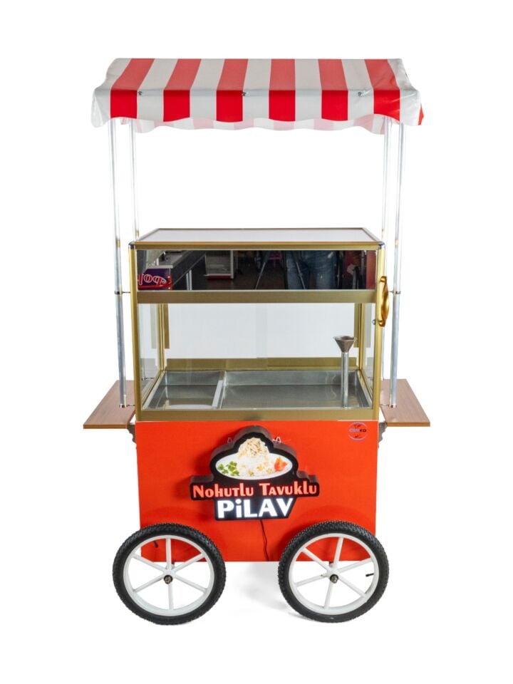 Pilav Arabası Tenteli ışıklı Tabelalı (Model Kırıkkale)
