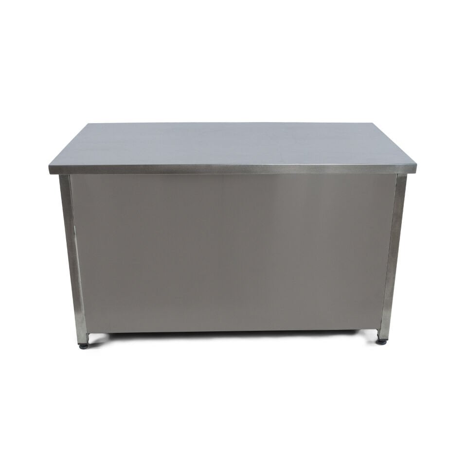 Paslanmaz Çalışma Tezgahı Sürgü Kapaklı 304 Krom Paslanmaz 70cm x 140cm