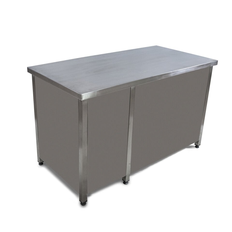 Paslanmaz Çalışma Tezgahı 3 Çekmeceli 304 Krom Paslanmaz 70cm x 140cm