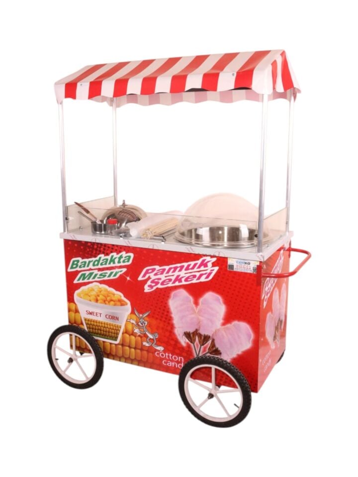 Pamuk Şeker ve Bardakta Mısır Arabası 60x120 (Model Mardin)