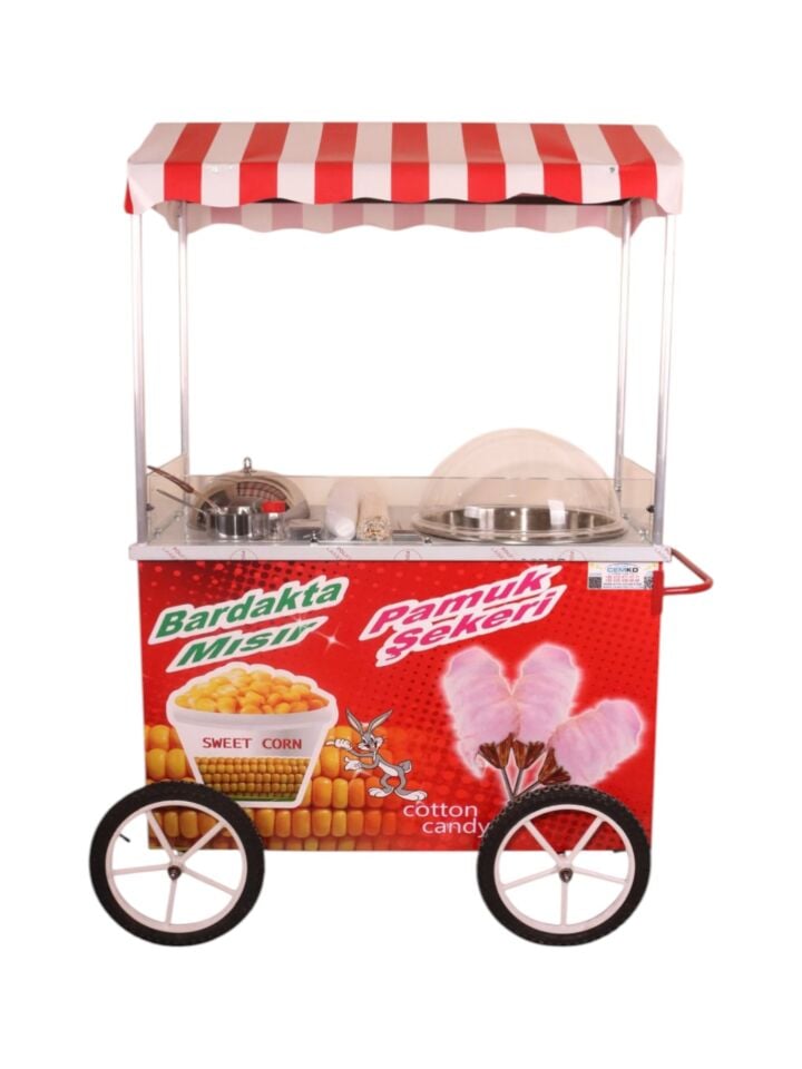 Pamuk Şeker ve Bardakta Mısır Arabası 60x120 (Model Mardin)