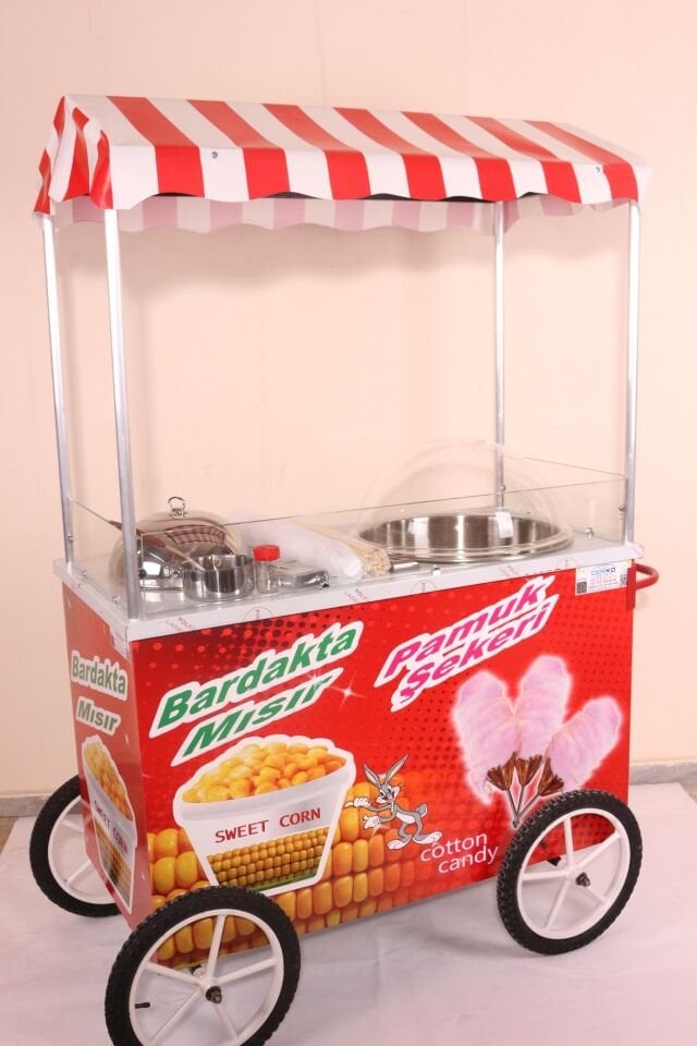 Pamuk Şeker ve Bardakta Mısır Arabası 60x120 (Model Mardin)