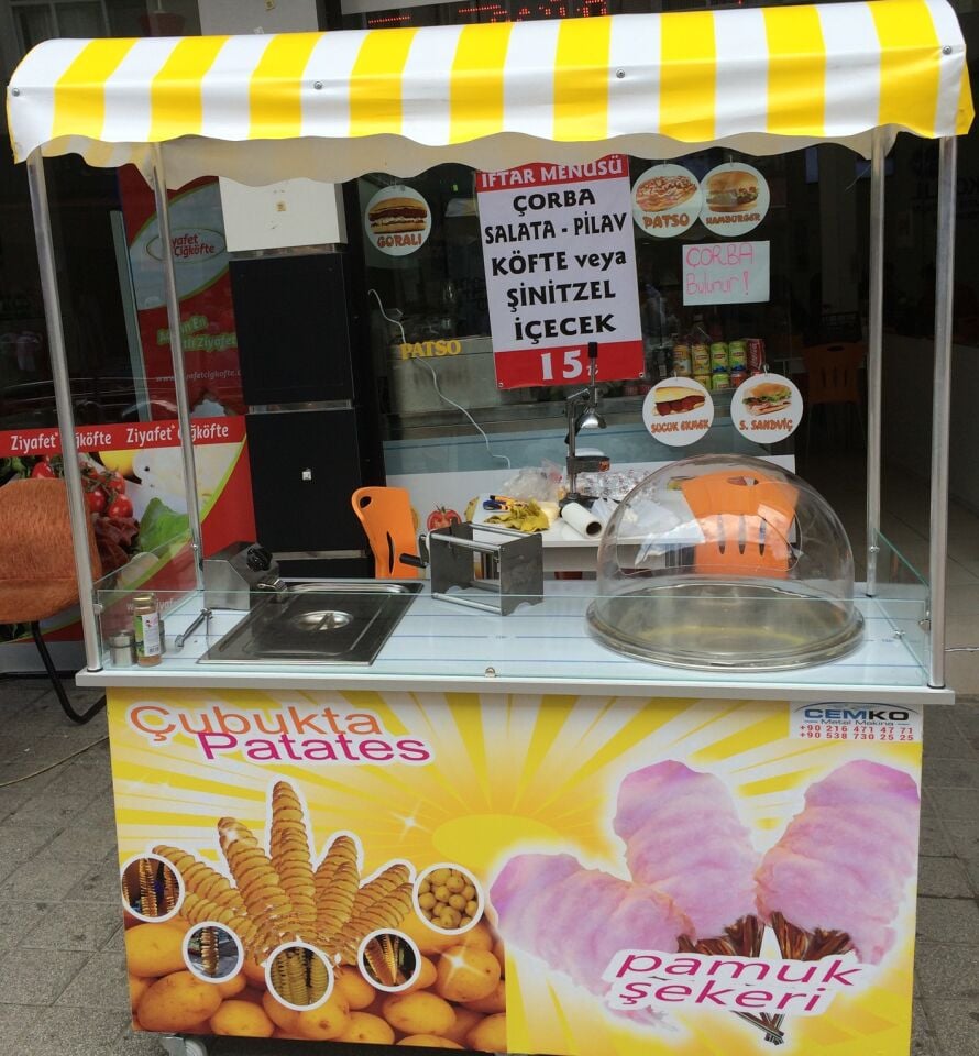 Pamuk Şeker ve Çubukta Patates Arabası 60x120 (Model Ağrı)