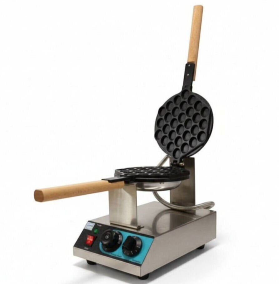 Bubble Waffle Makinesi Zaman Ayarlı 1. Kalite Teflon