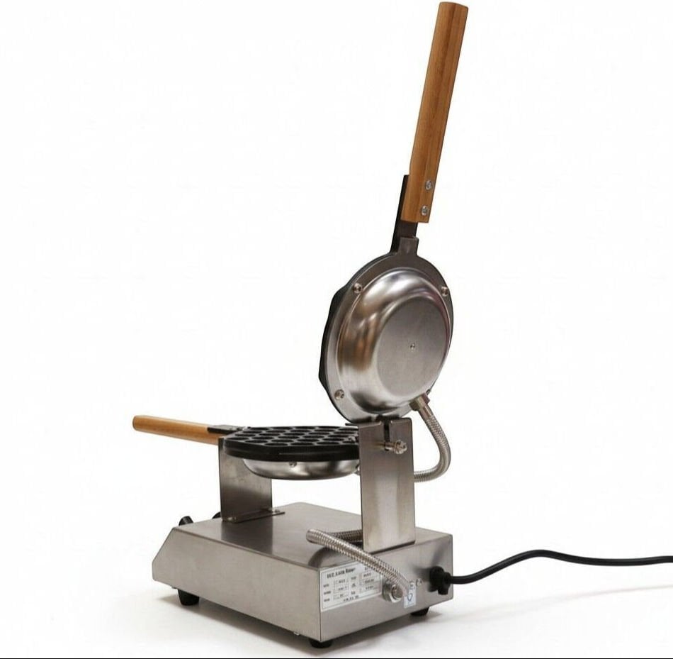 Bubble Waffle Makinesi Zaman Ayarlı 1. Kalite Teflon