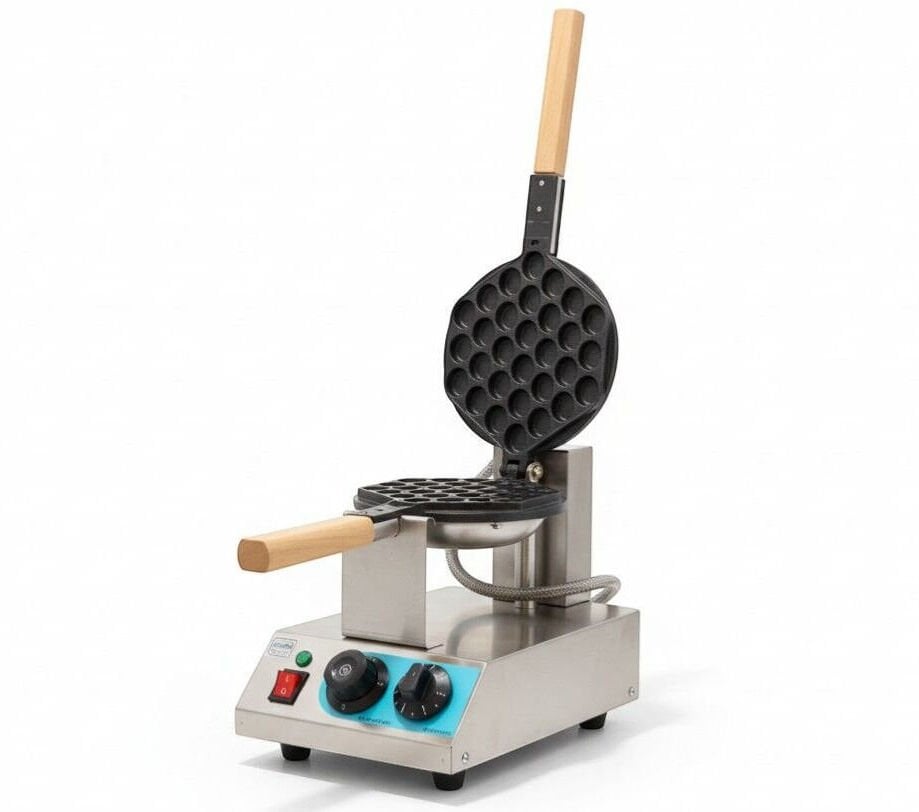 Bubble Waffle Makinesi Zaman Ayarlı 1. Kalite Teflon