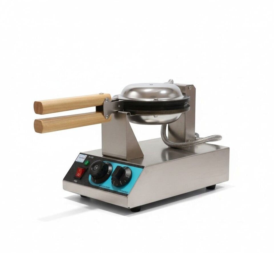 Bubble Waffle Makinesi Zaman Ayarlı 1. Kalite Teflon