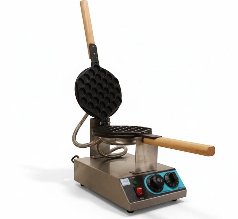 Bubble Waffle Makinesi Zaman Ayarlı 1. Kalite Teflon