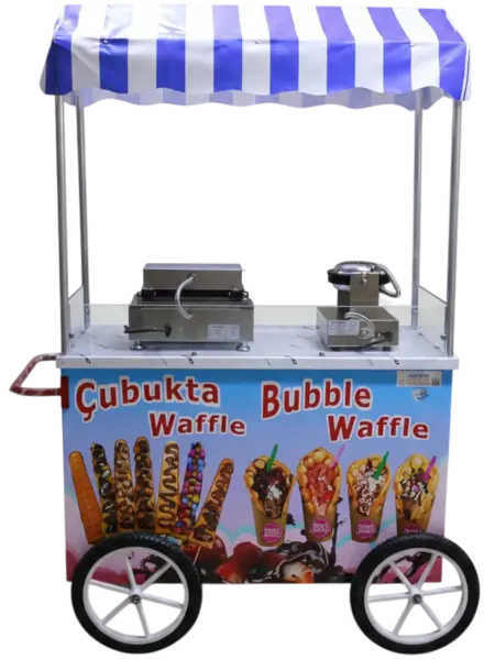 Çubukta Waffle Ve Bubble Waffle Arabası 60x120 (Model Batman)