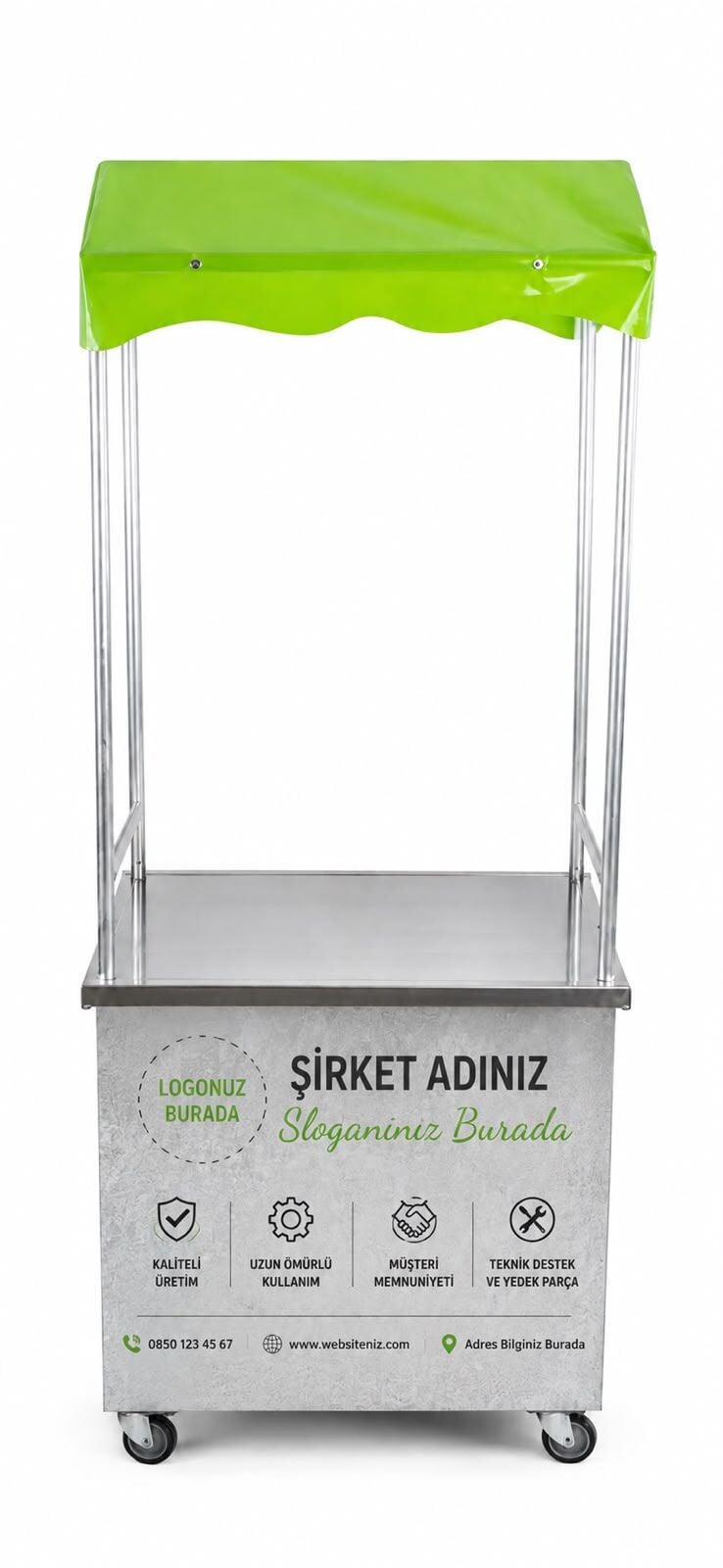 Profesyonel Çok Amaçlı Seyyar Satış  Tezgahı (50x70 cm)